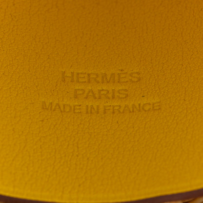 Hermes Wicker Barenia Medor Picnic Cuff Bracelet T2 Jaune de Naples 4 of 7