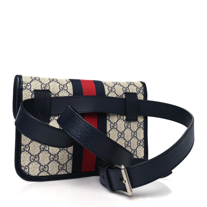 Gucci GG Supreme Monogram Web Small Ophidia Belt Bag 120 48 Beige Navy 3 of 10