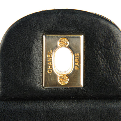 Chanel Lambskin Quilted Medium Double Flap Black 6 of 9
