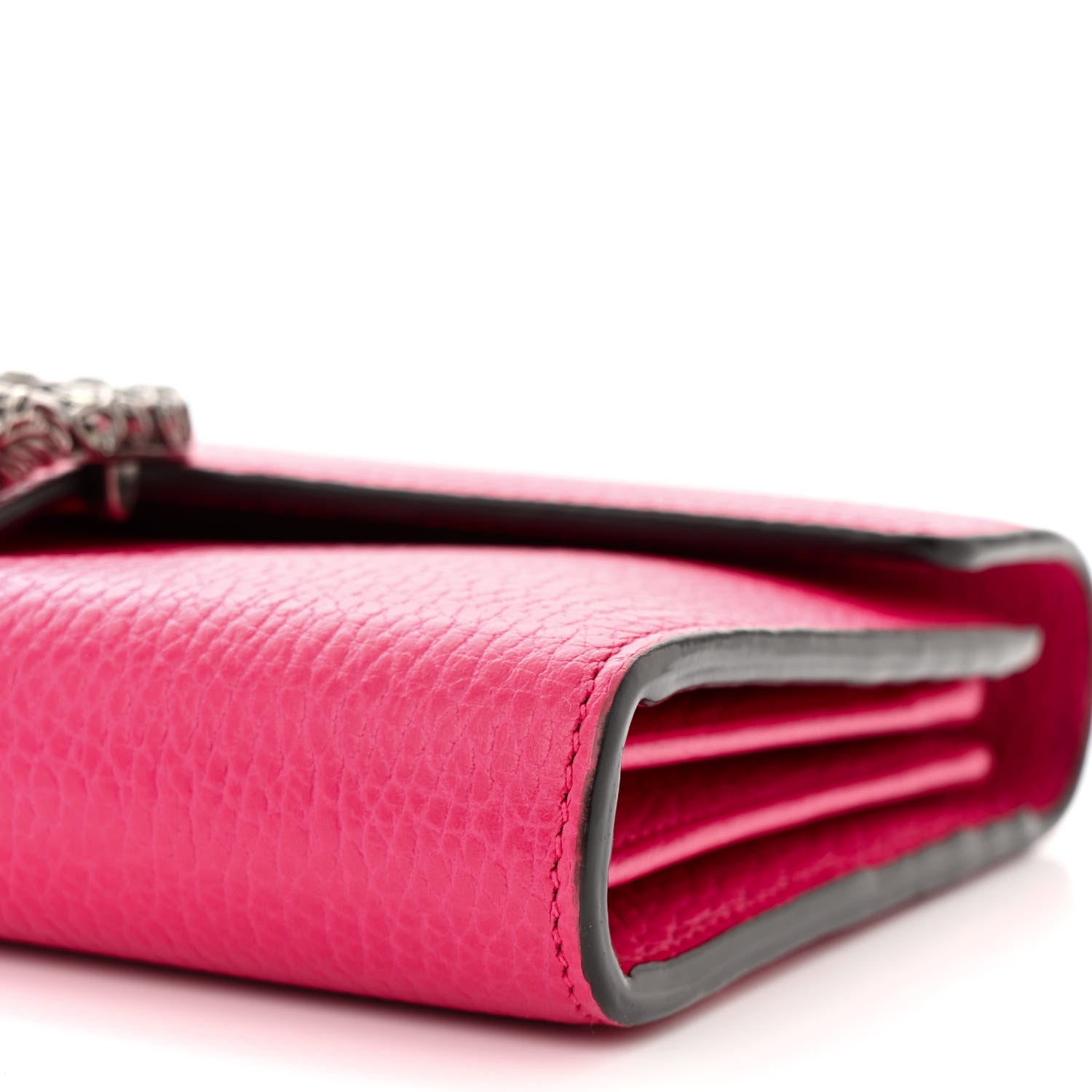 Gucci Dollar Calfskin Crystal Mini Dionysus Chain Wallet Box Pink