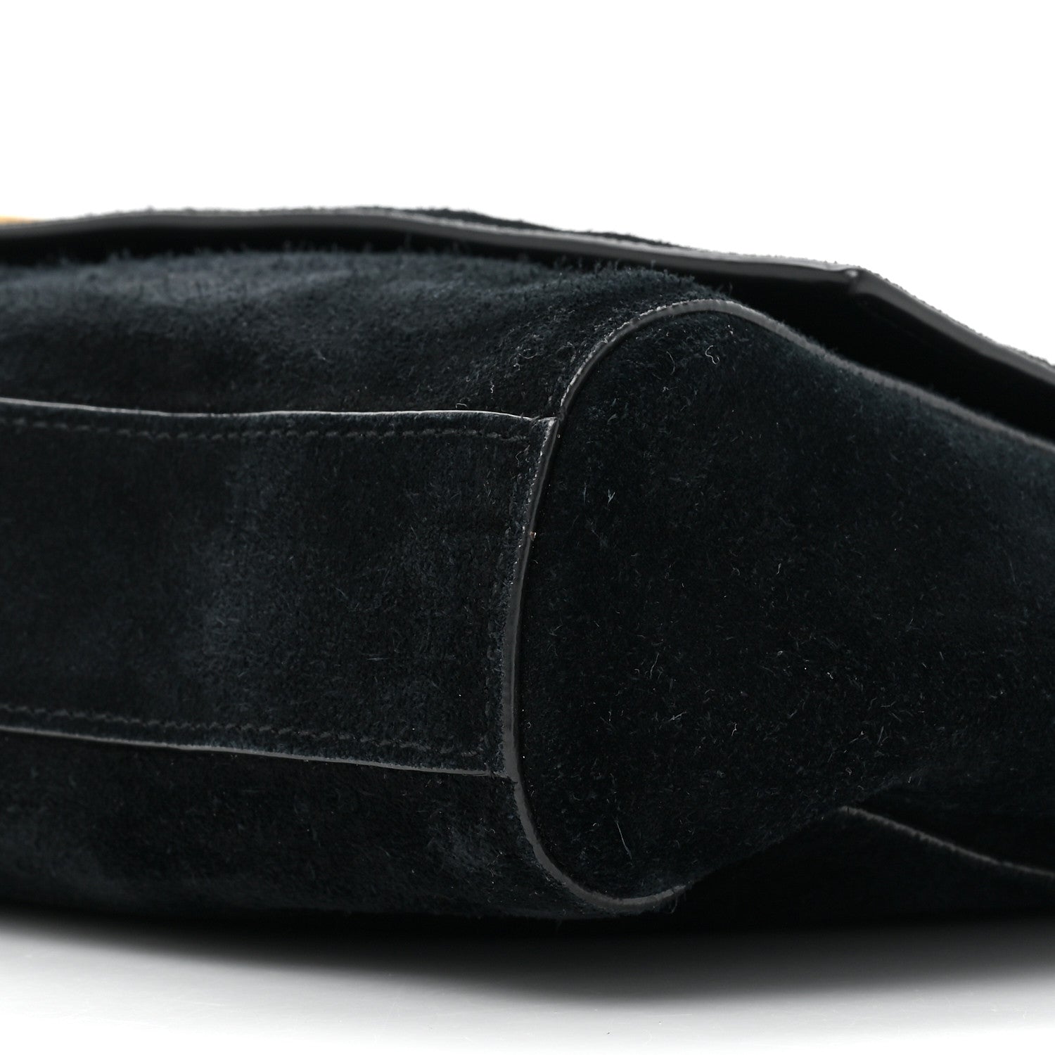 Saint Laurent Smooth Calfskin Suede Medium Reversible Monogram Kate Satchel Black 8 of 11
