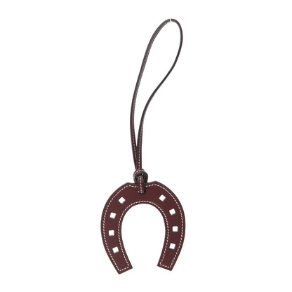 Hermes Swift Paddock Horseshoe Bag Charm Bordeaux 1 of 4