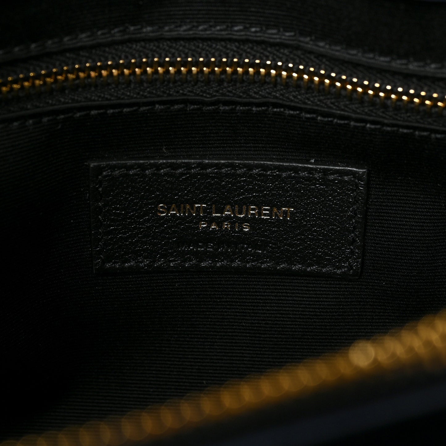 Calfskin Y Quilted Monogram Medium Loulou Chain Satchel Black