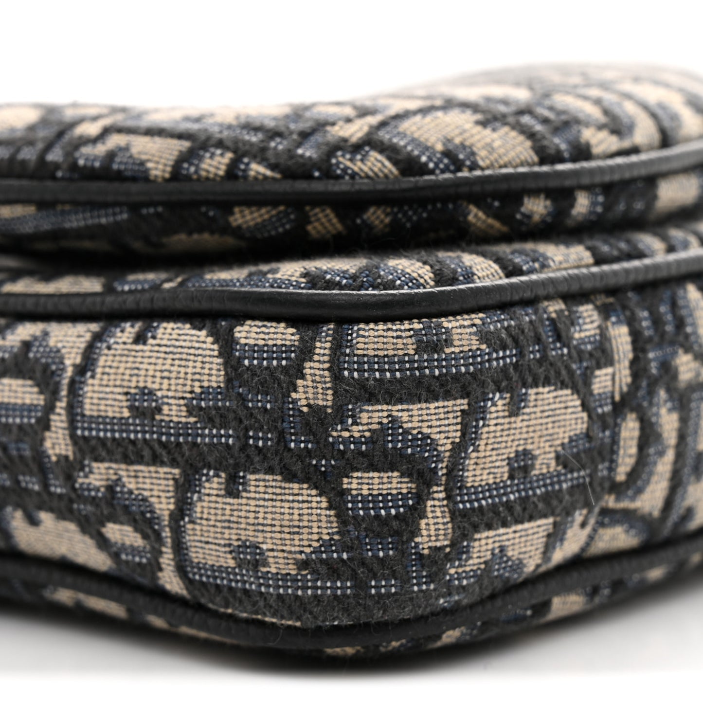 Oblique Saddle Triple Pouch Navy Blue