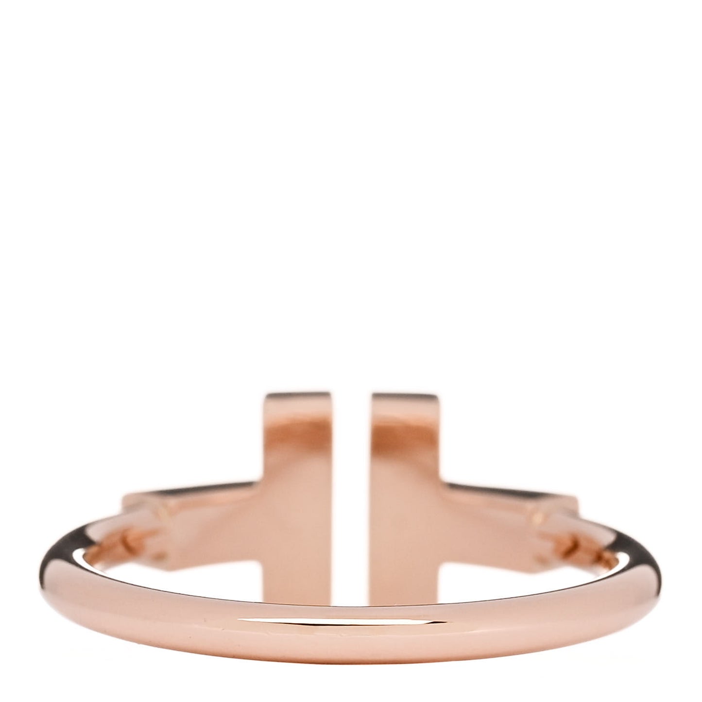 18K Rose Gold Diamond Mother of Pearl T Wire Ring 53 6.5