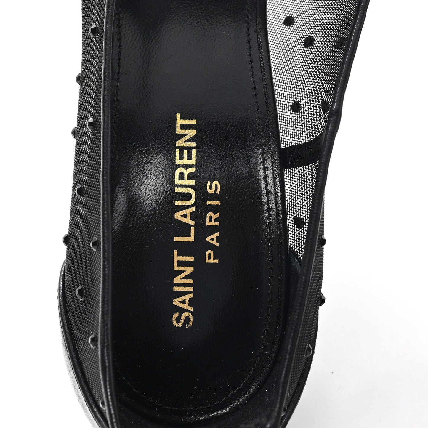 Rhinestone Mesh 105 Anja Pumps 39.5 Black