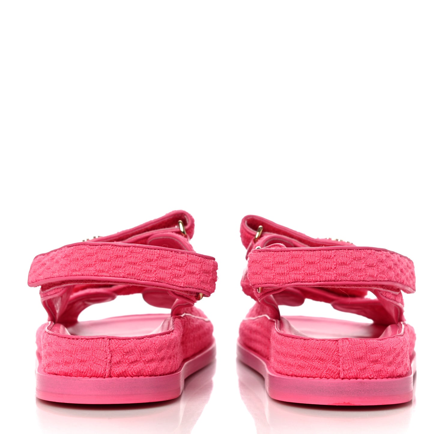 Knit Fabric Velcro Dad Sandals 40 Pink