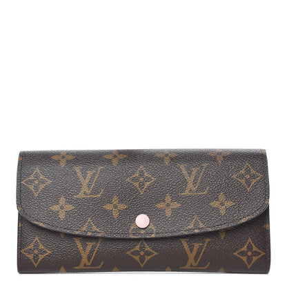 Louis Vuitton Monogram Emilie Wallet Rose Ballerine 1 of 9