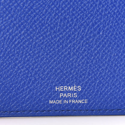 Hermes Epsom Evercalf Evercolor Sombrero Les Petits Chevaux Card Holder Bleu Encre Indigo Bleu Royal Bleu Obscur 6 of 7