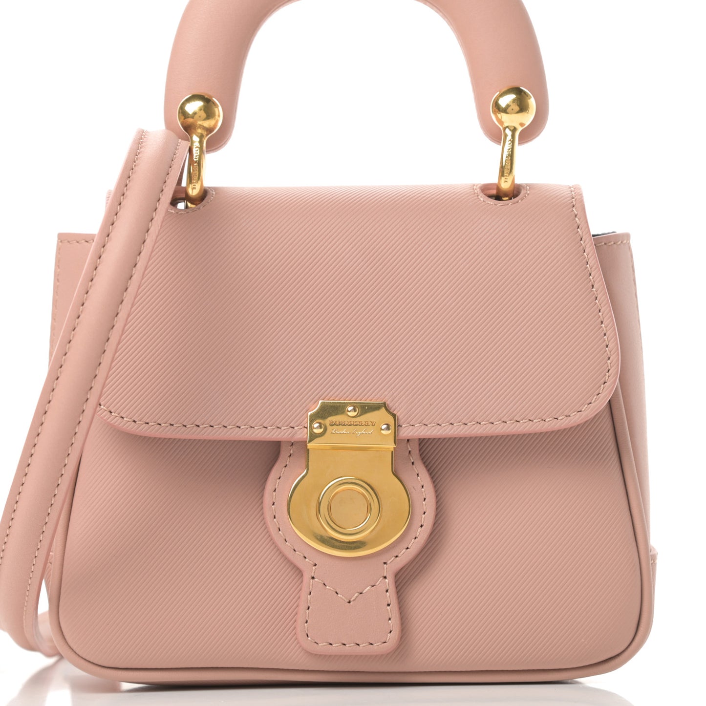 Trench Calfskin Mini DK88 Top Handle Bag Ash Rose