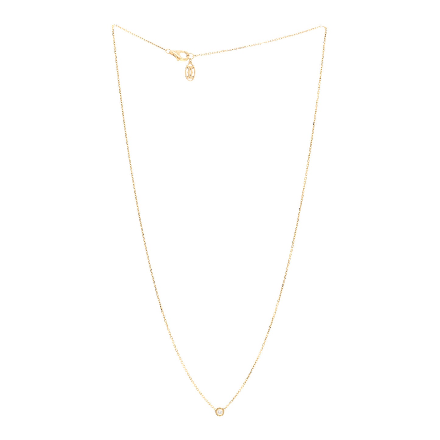 18K Yellow Gold Diamond XS D'Amour Pendant Necklace