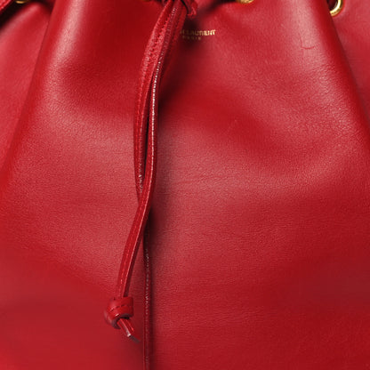 Saint Laurent Calfskin Large Emmanuelle Bucket Bag Lipstick Red 8 of 18