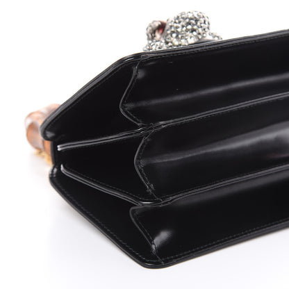 Gucci Calfskin Bamboo Mini Thiara Top Handle Bag Black 8 of 9