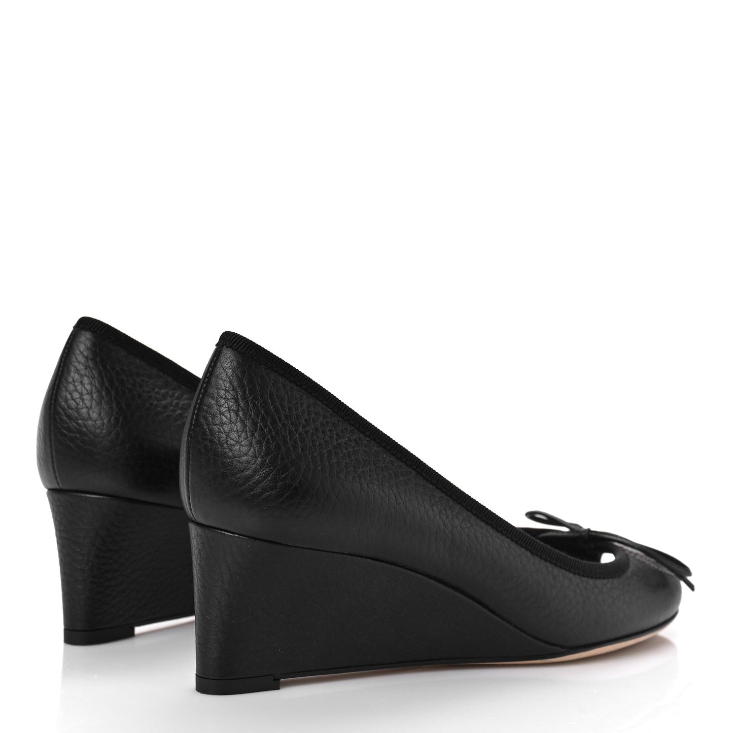 Calfskin GG Wedges 36.5 Black