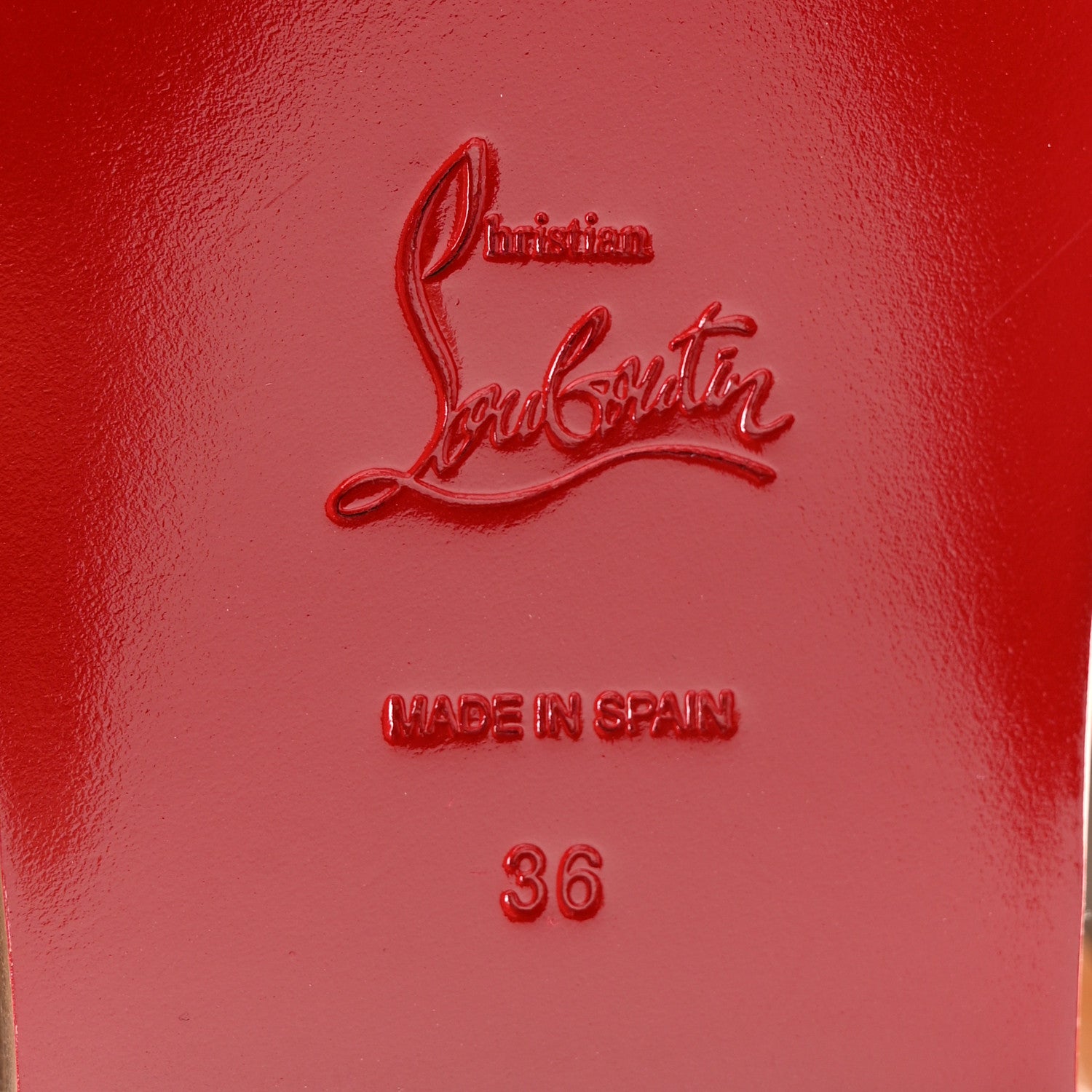 Christian Louboutin Calfskin Crocodile Embossed Cubongo Sandals 36 Biscotto 6 of 9