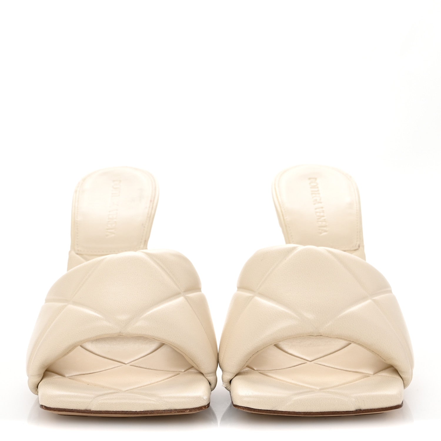 Bottega Veneta Nappa Quilted Rubber Lido Mule Sandals 37 Sea Salt 3 of 11