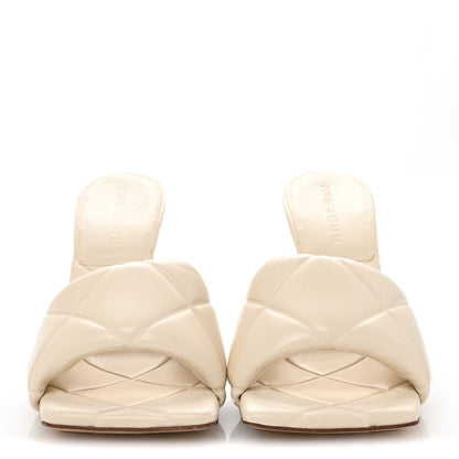 Bottega Veneta Nappa Quilted Rubber Lido Mule Sandals 37 Sea Salt 3 of 11