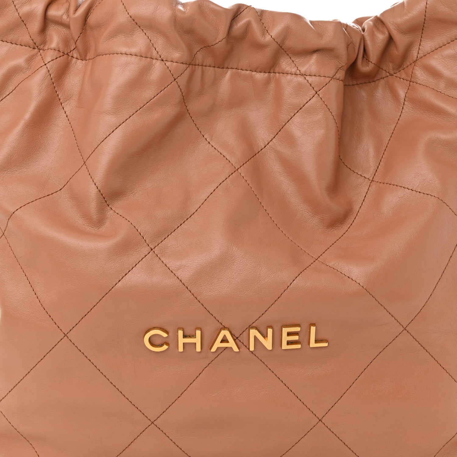 Chanel Shiny Calfskin Quilted Chanel 22 Camel 9 of 12
