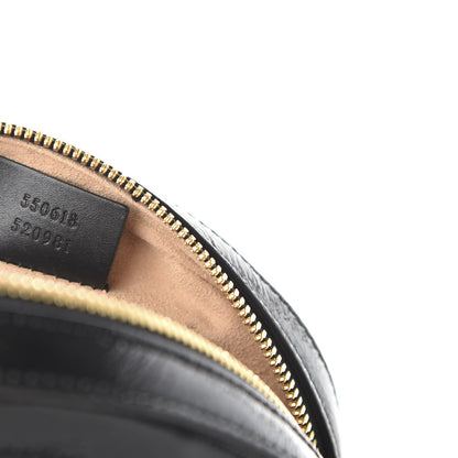 Gucci Suede Patent Web Mini Ophidia Round Shoulder Bag Black 9 of 10