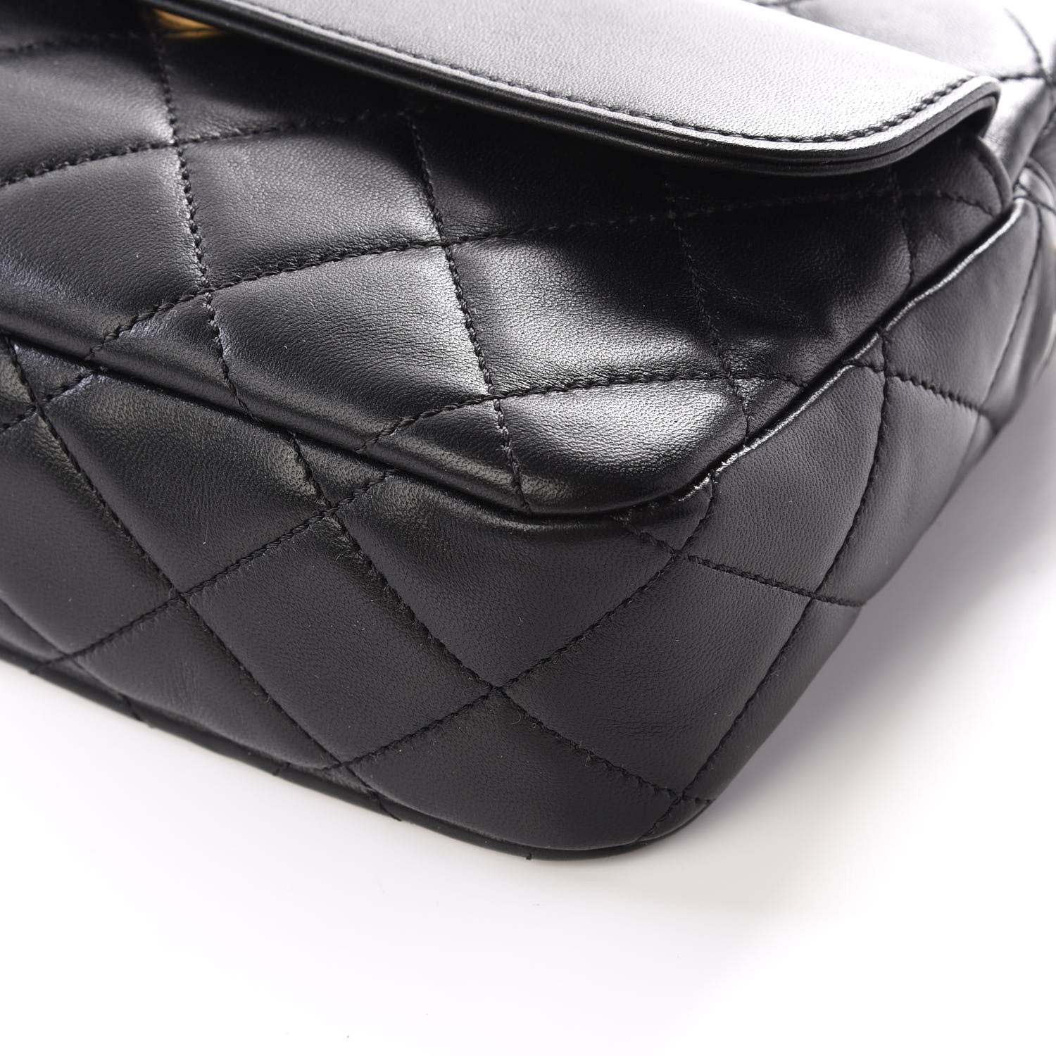 Chanel Lambskin Quilted Chain & Tassel Small Camera Case Black 6 of 12