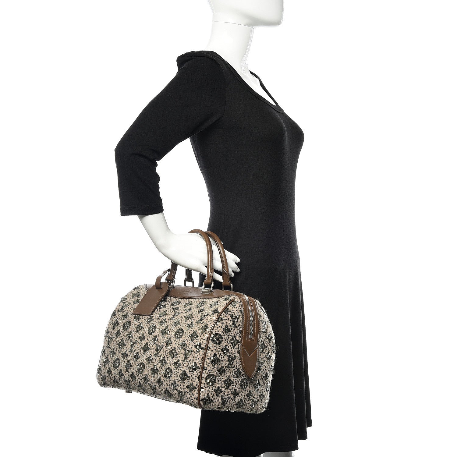 Louis Vuitton Sequin Monogram Sunshine Express Speedy Kaki 2 of 14