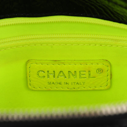 Chanel Patent Quilted Day Glo Flap Bag Black 6 of 10