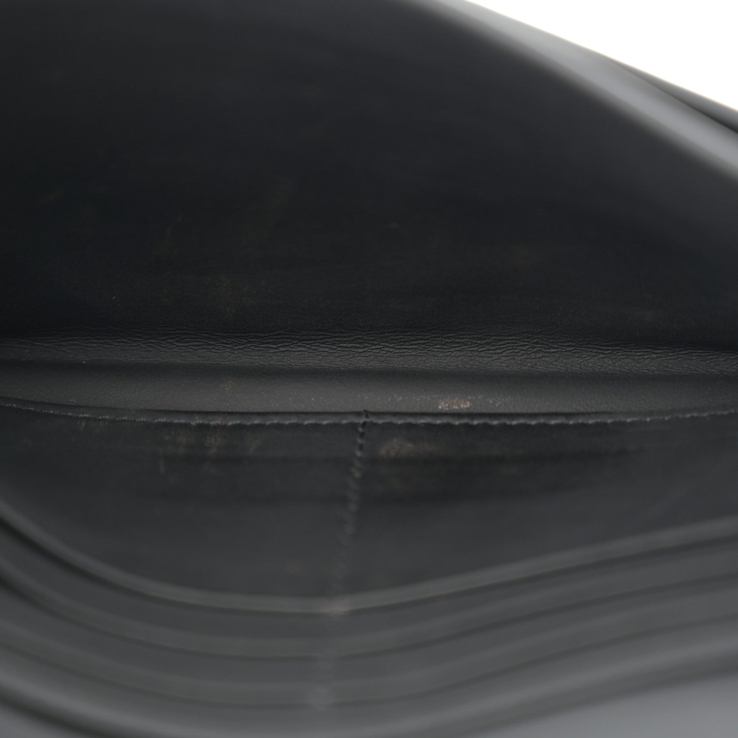 Christian Dior Ultra Matte Calfskin Saddle Chain Wallet Pouch Black 5 of 14