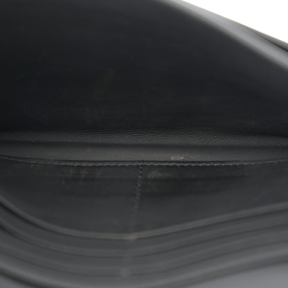 Christian Dior Ultra Matte Calfskin Saddle Chain Wallet Pouch Black 5 of 14