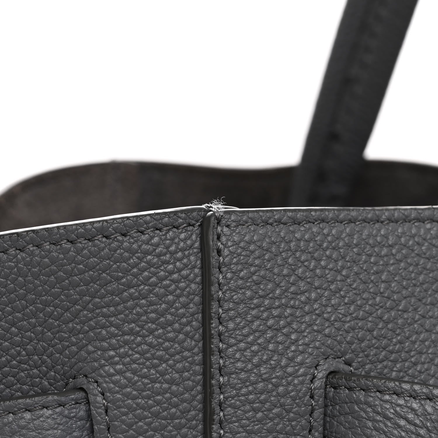 Celine Soft Grained Calfskin Small Belt Cabas Phantom Medium Grey 10 of 10