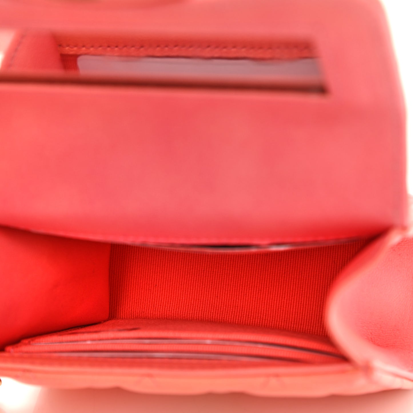 Lambskin Quilted Ombre Top Handle Flap Clutch With Chain Rose