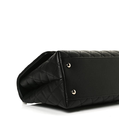 Chanel Caviar Quilted Small Coco Handle Flap Black 10 of 12