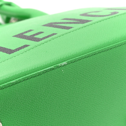 Balenciaga Signature Grained Calfskin Logo M Ville Top Handle Bag Green 16 of 20