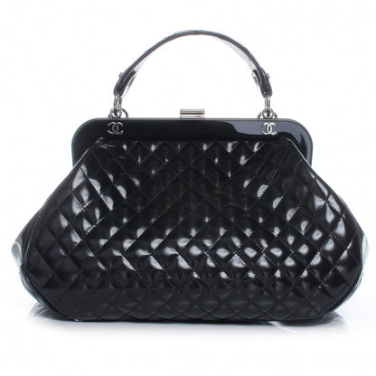 Chanel Patent Quilted Mademoiselle Small Frame Bag Purple 1 of 7
