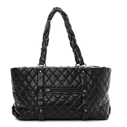 Chanel Aged Calfskin Vintage Ligne XL Lady Braid Tote Black 1 of 11