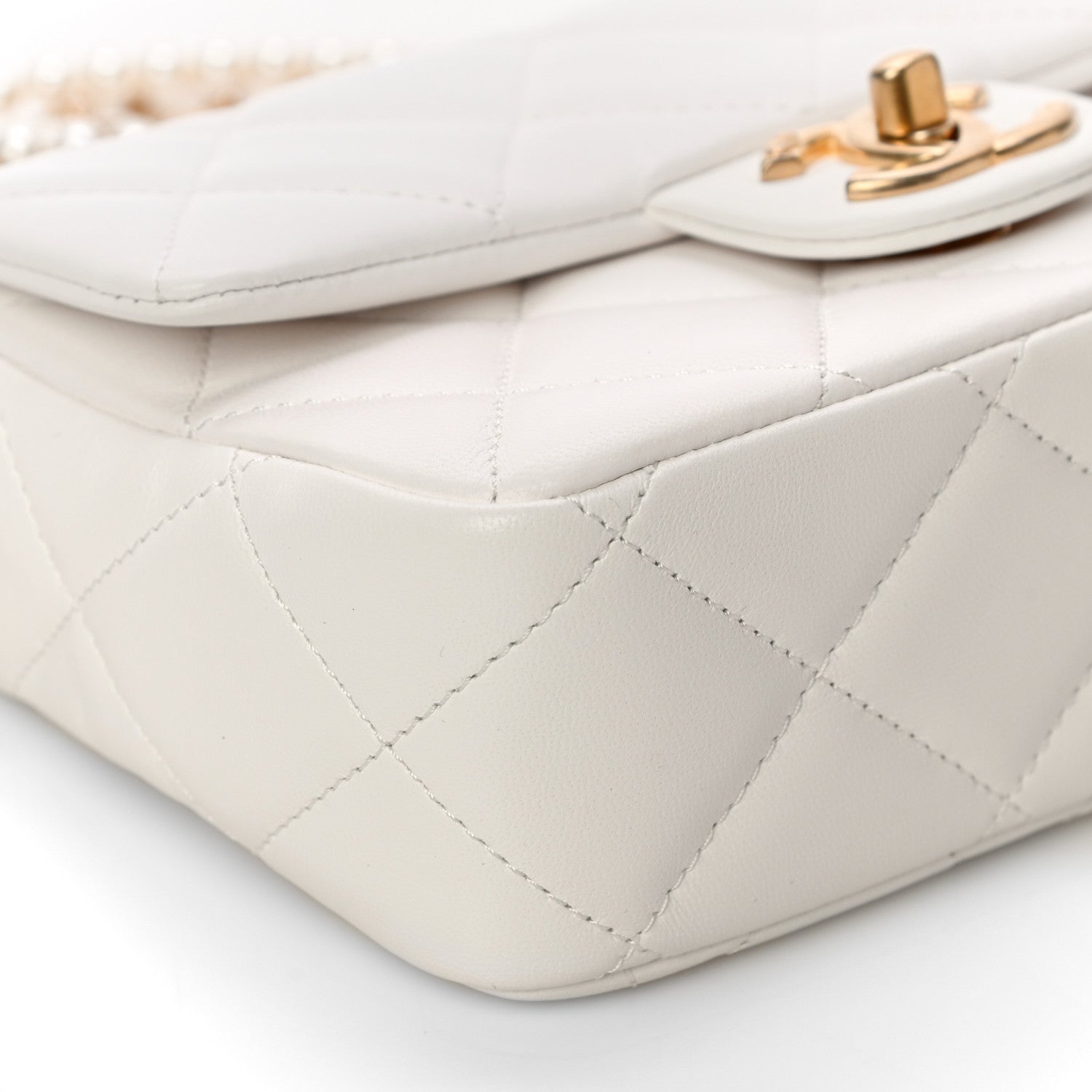 Chanel Lambskin Quilted Mini My Perfect Flap White 9 of 11