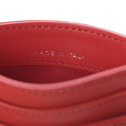 Chanel Goatskin Camellia Embossed Card Holder Red 9 of 11