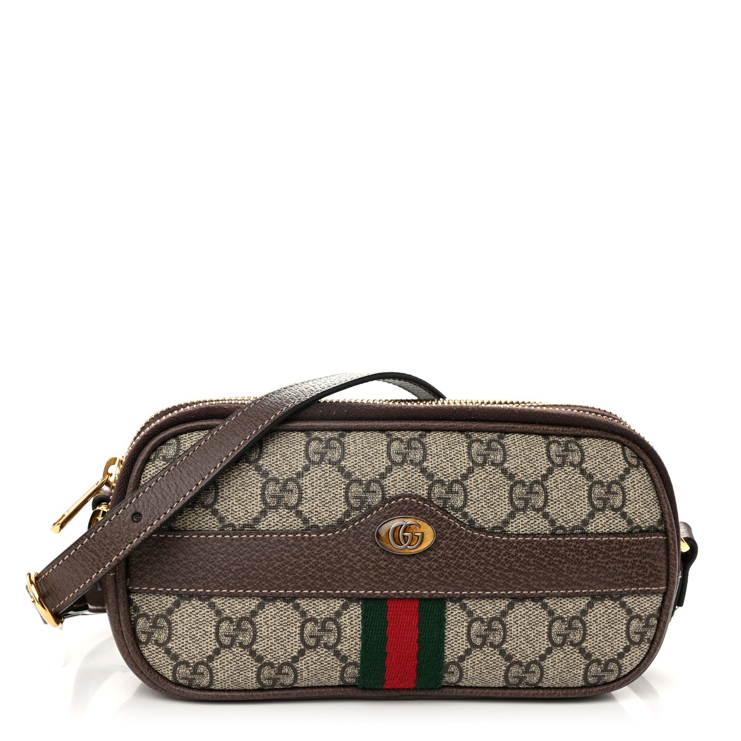 GG Supreme Monogram Web Mini Ophidia GG Bag Brown