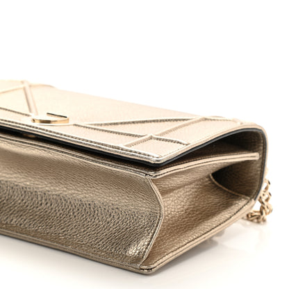 Christian Dior Metallic Grained Calfskin Medium Diorama Flap Bag Pale Gold 8 of 8