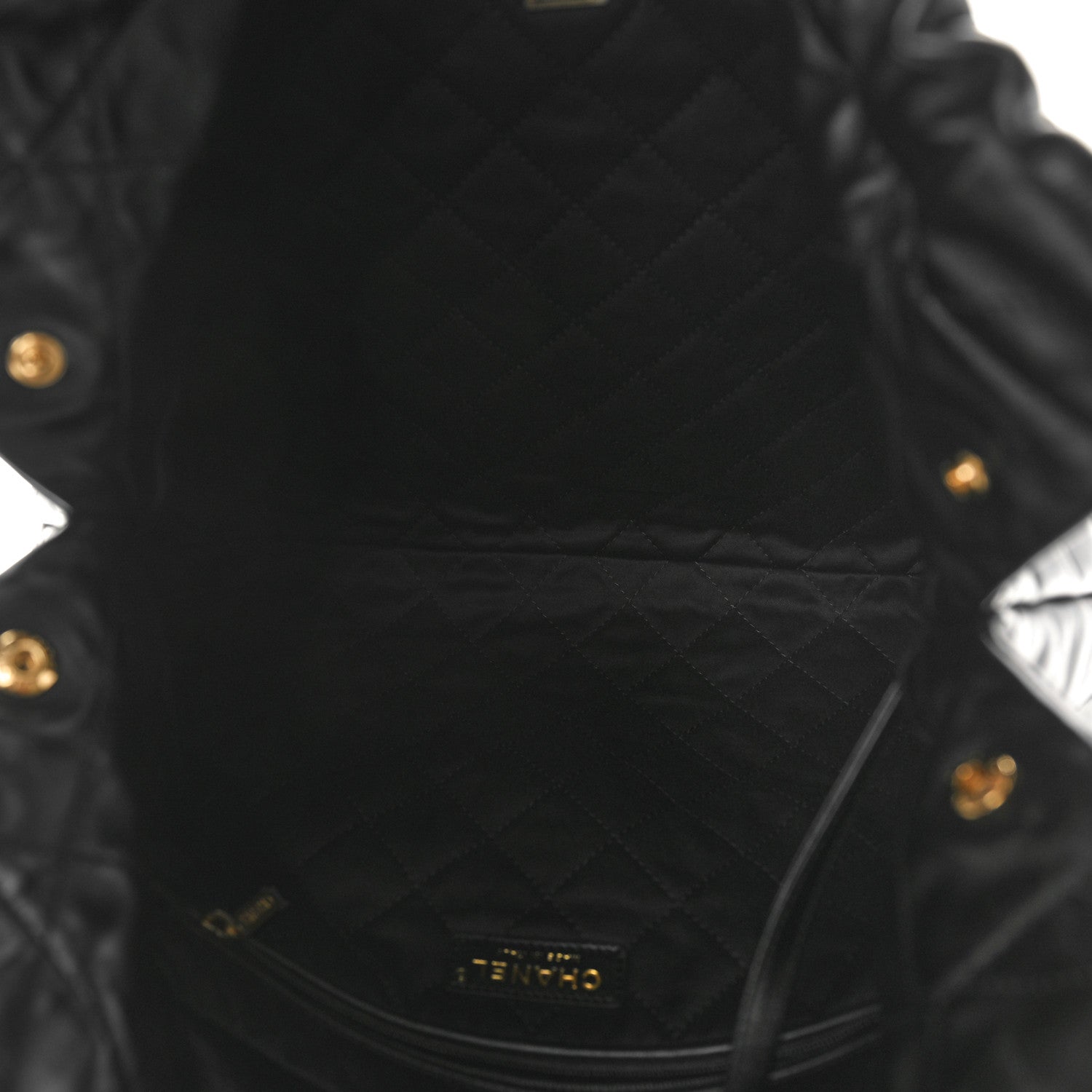 Chanel Shiny Calfskin Quilted Chanel 22 Black 6 of 11