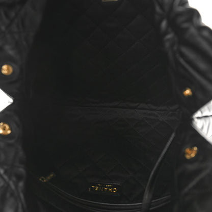 Chanel Shiny Calfskin Quilted Chanel 22 Black 6 of 11