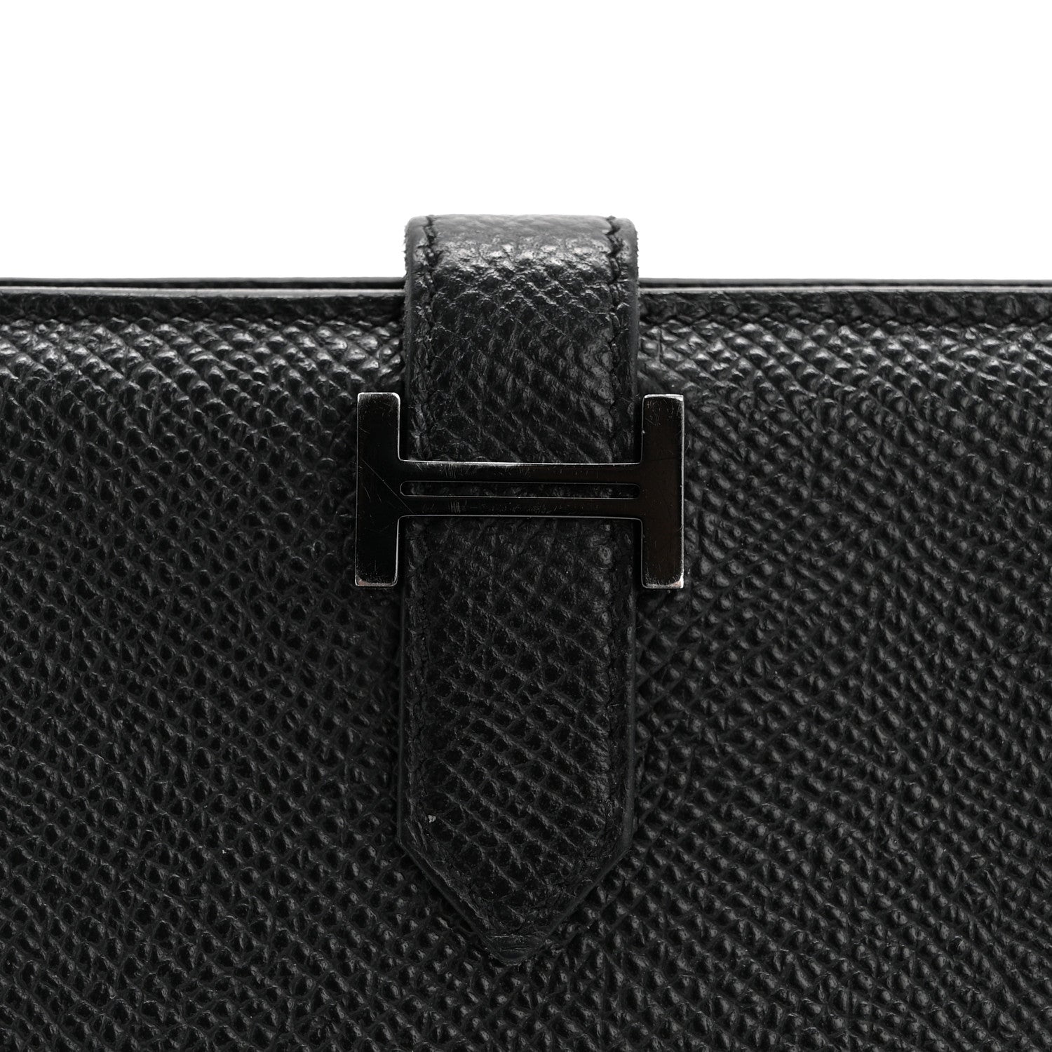 Hermes Epsom Monochrome Bearn Card Holder Wallet Black 9 of 11