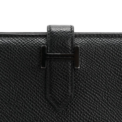 Hermes Epsom Monochrome Bearn Card Holder Wallet Black 9 of 11