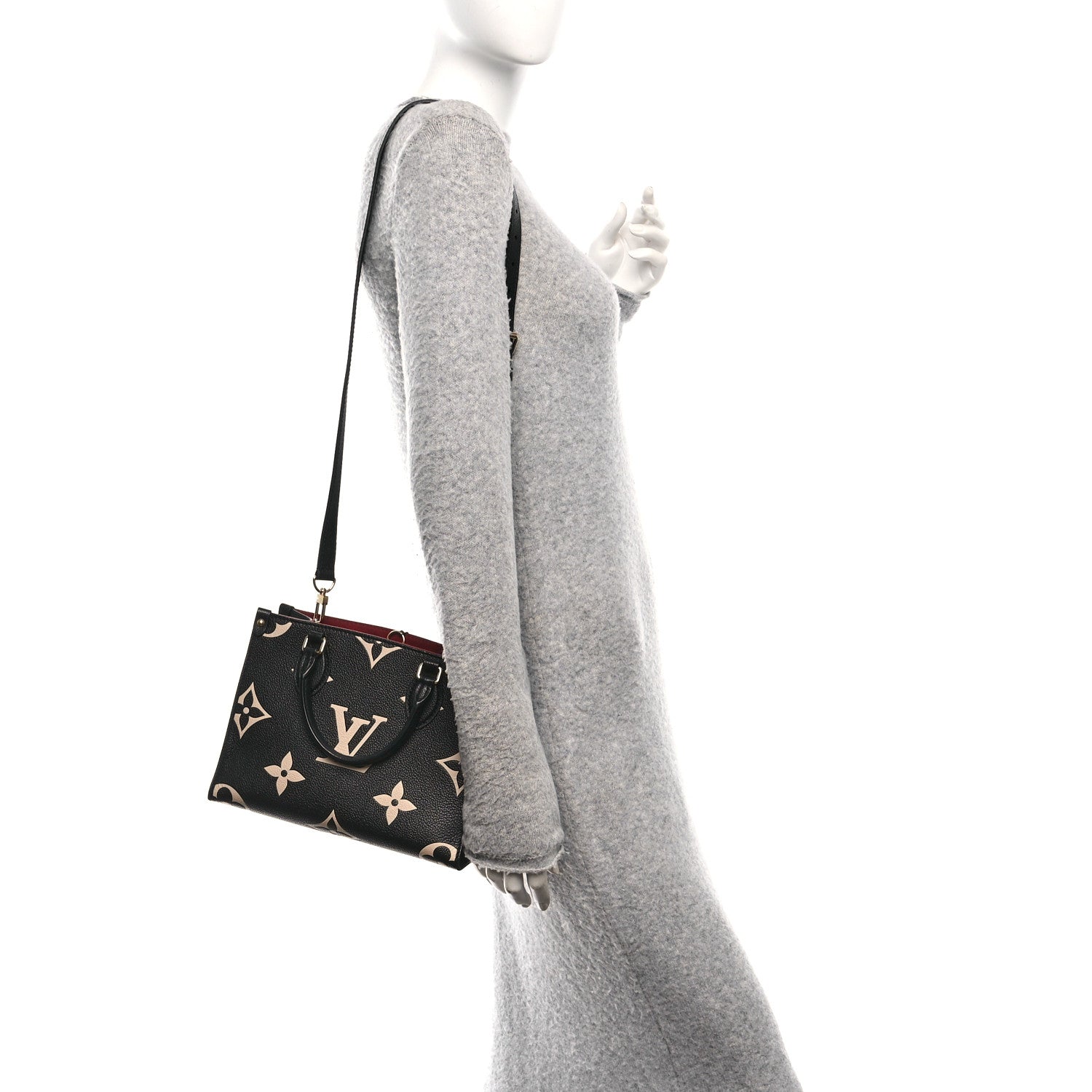 Louis Vuitton Empreinte Monogram Giant Onthego PM Black Beige 2 of 9
