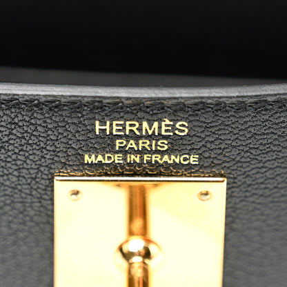 Hermes Chevre Chamkila Kelly Elan Black 6 of 10