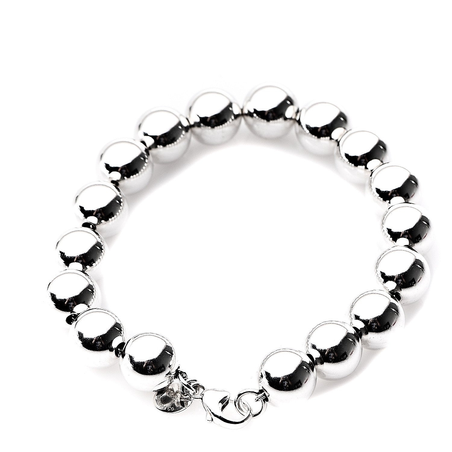 Tiffany Sterling Silver 10mm HardWear Ball Bracelet 2 of 4
