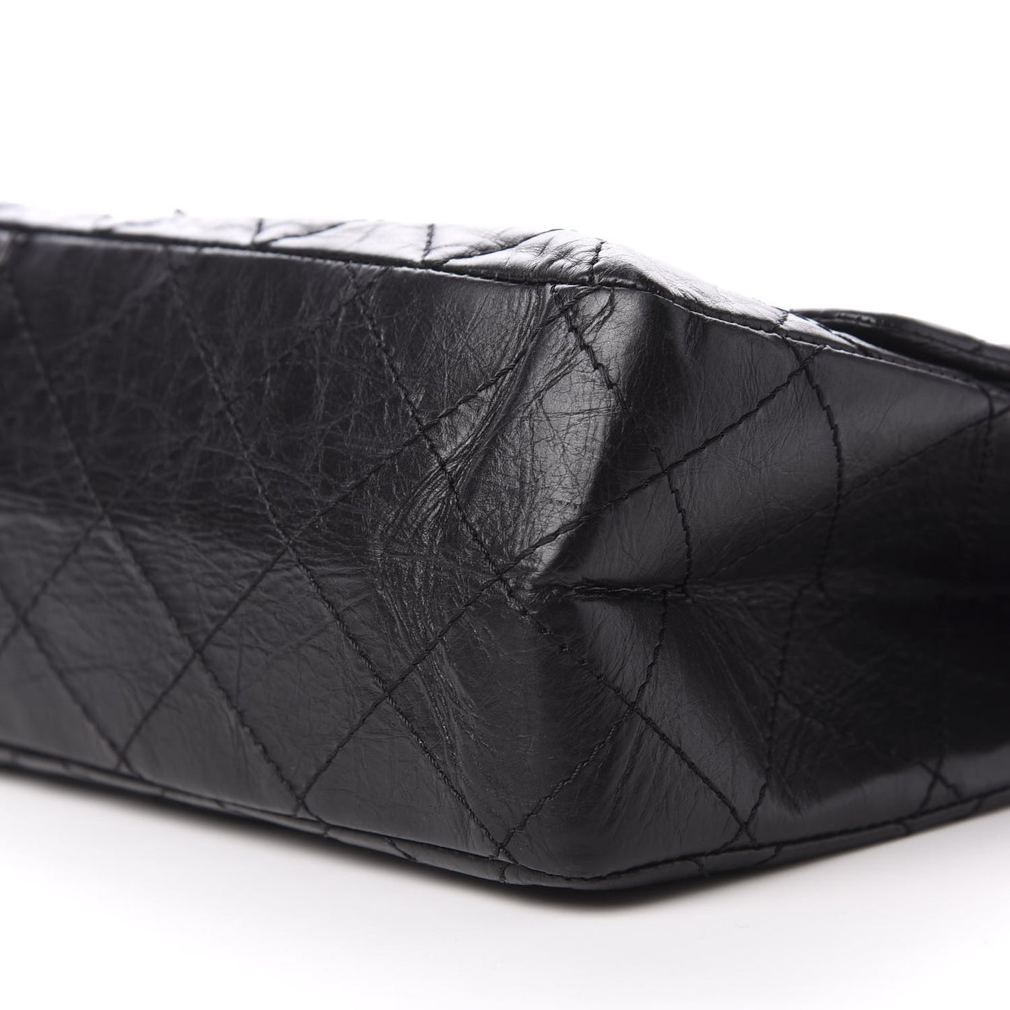 Aged Calfskin Quilted 2.55 Reissue 227 Flap Black