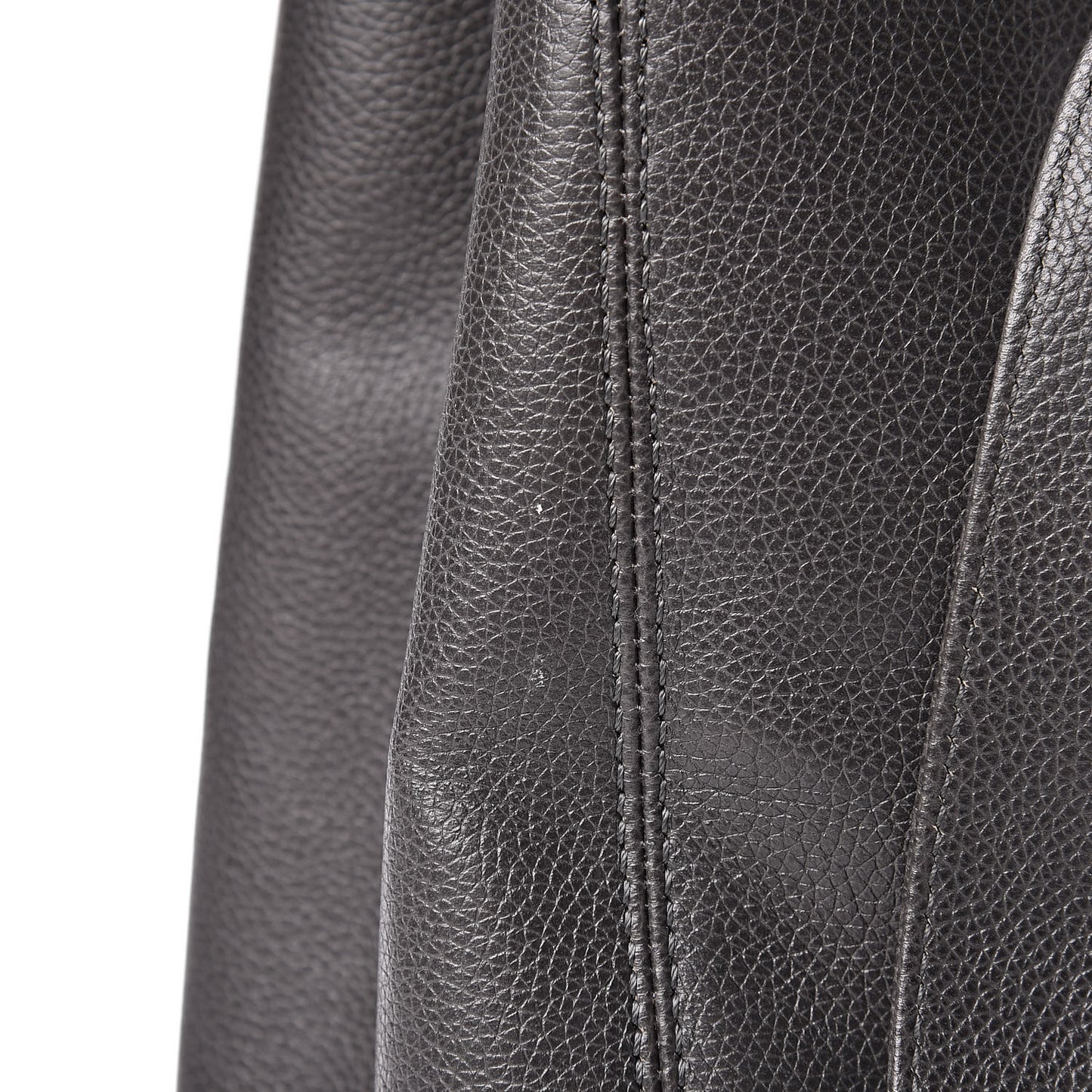 Calfskin Cerf Executive Shopper Tote Dark Grey