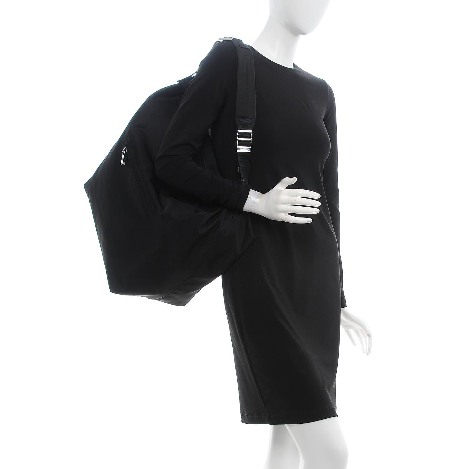 Prada Tessuto Nylon Hobo Black 2 of 10