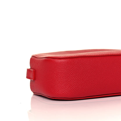 Balenciaga Signature Grained Calfskin Logo XS Ville Camera Bag Rouge Lantern Black 6 of 7