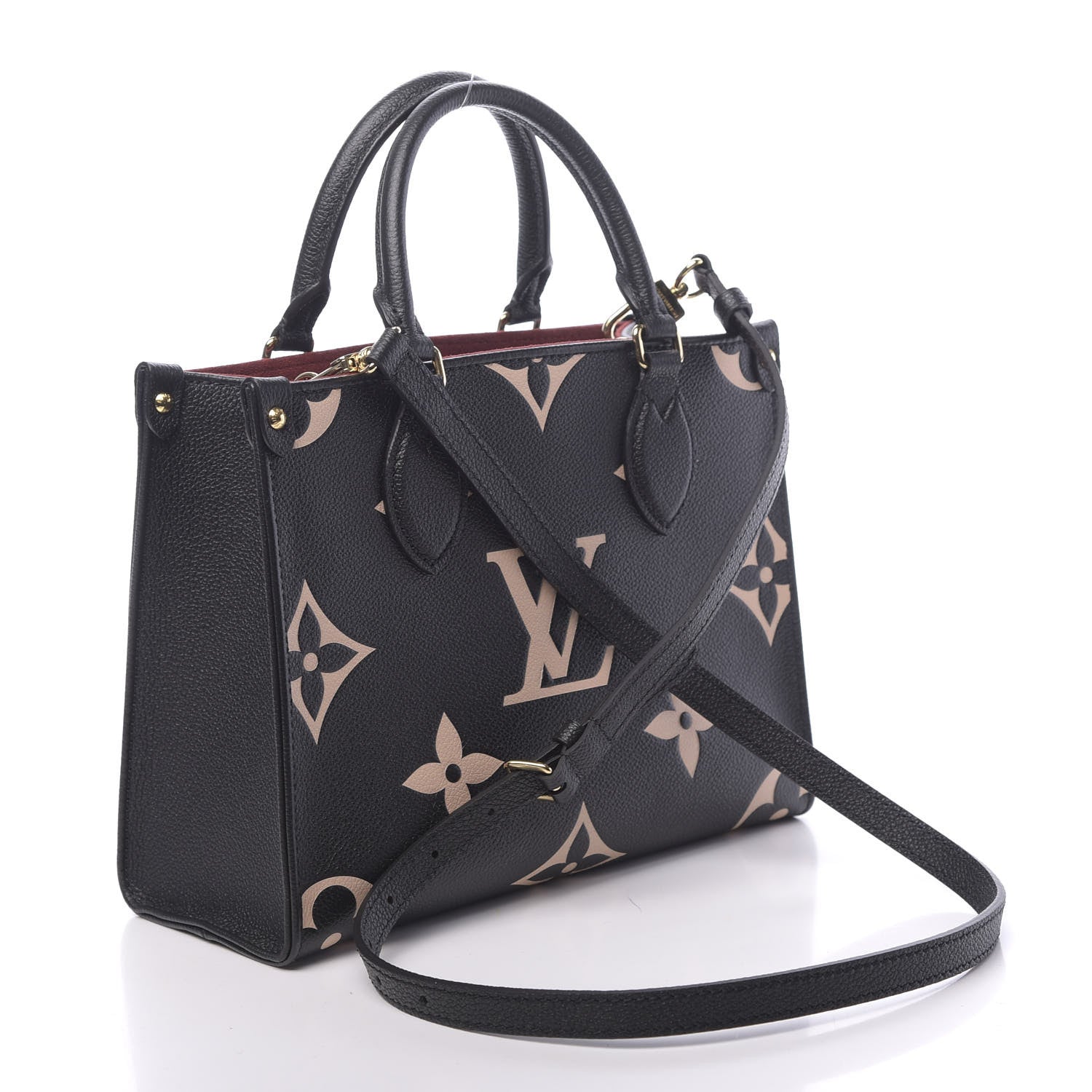 Louis Vuitton Empreinte Monogram Giant Onthego PM Black Beige 3 of 9